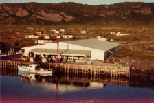 Construction of the fish plant was completed in May 1956, the building approximately 145 by 85 feet with the usual areas for salting, holding dry fish, mechanical and electrical equipment and one small dryer.