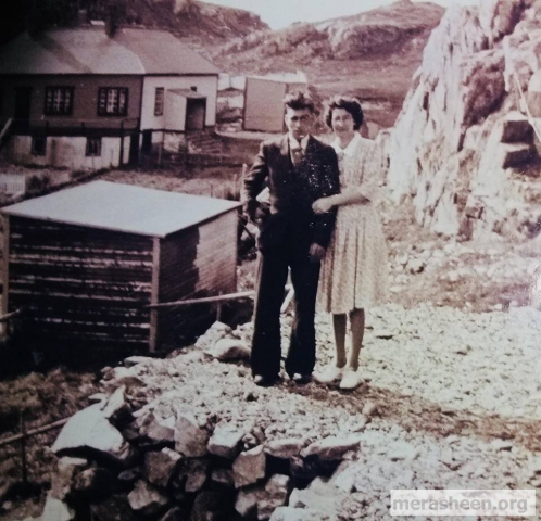Leo Fulford and his sister Hannah (Fulford) Pitcher.&amp;nbsp; Priest's house in the background.