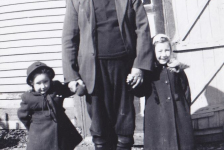 Joey Pitcher with granddaughters Gertie and Lucy Ennis