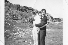 Margaret Ennis and Kevin Fulford.&amp;nbsp; In the background is the bridge on the path to Pitcher's Point and Sam Best's herring factory.
