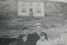 Winnie, Lambert, Lillian and Joe Connors in front of their house at the top of Connor's Beach.