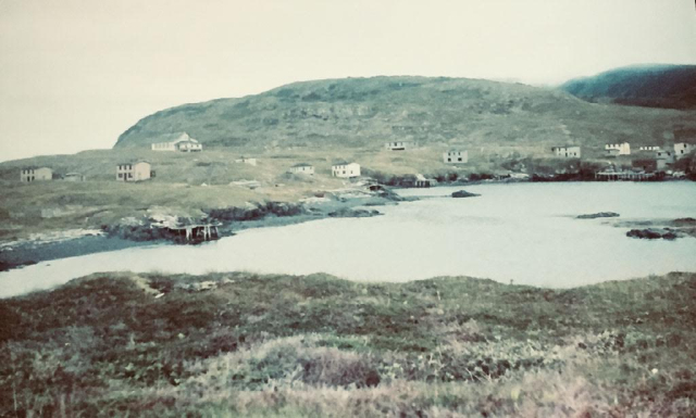 29 View from Tommy Yeo's Point with Mac and Clev Best's houses to the left of the church.