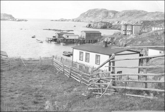 33 Jack Barry's house in the foreground, wharf and stages in the background are the Best premises with their house at the top right.