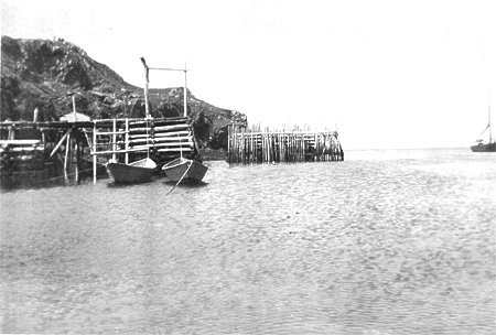 61 Priest's wharf in Little Merasheen before the breakwater was built in the early 60s