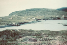 29 View from Tommy Yeo's Point with Mac and Clev Best's houses to the left of the church.